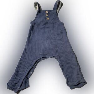 Mud Pie Navy Kids Overalls with Button Accents